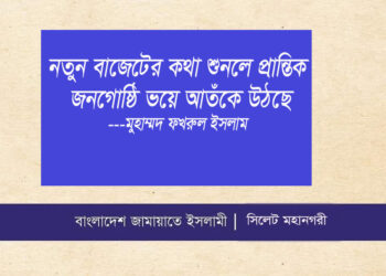নতুন বাজেটের কথা শুনলে প্রান্তিক জনগোষ্ঠি ভয়ে আতঁকে উঠছে